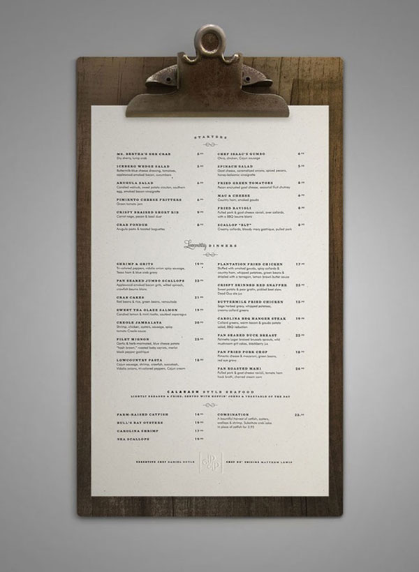 Restaurant Menu Design