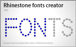 Rhinestone Font Software