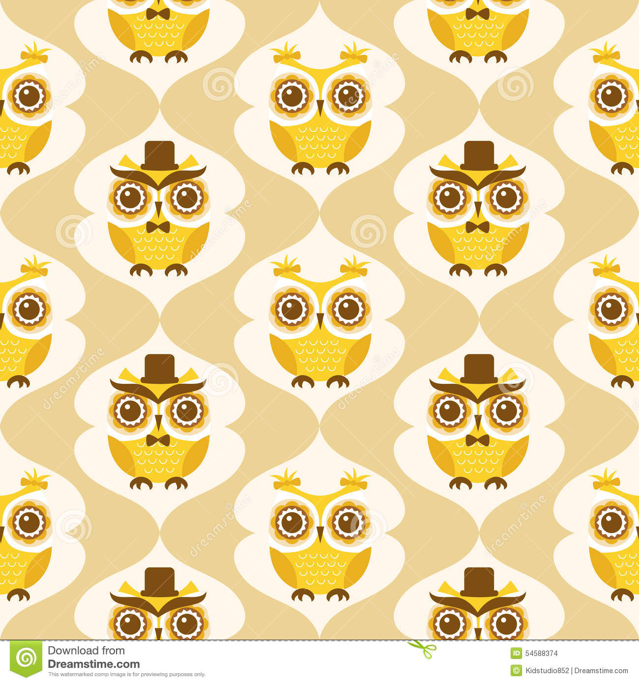Seamless Owl Pattern