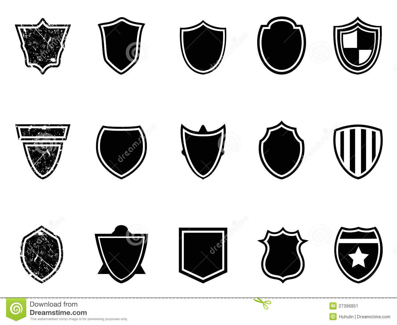 Shield Icon Black and White