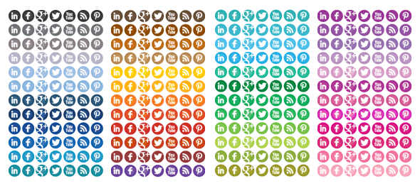 Social Media Icons Circle