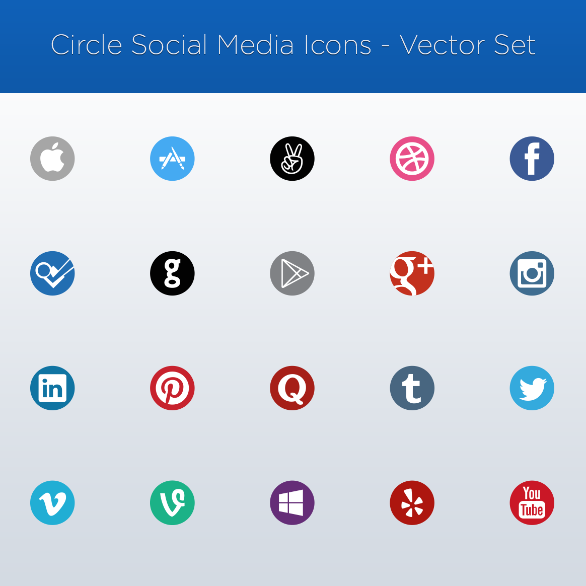 Social Media Icons Circle