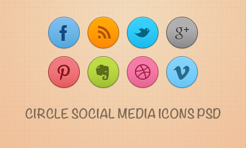 Social Media Icons Circle