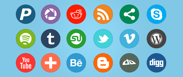 Social Media Icons Circle