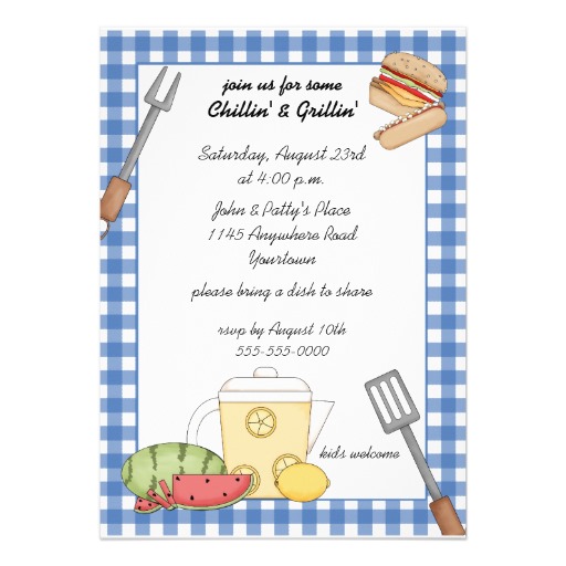 Summer Cookout Invitation Templates