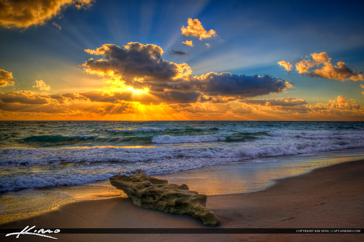 Sunset HDR Beach Photography