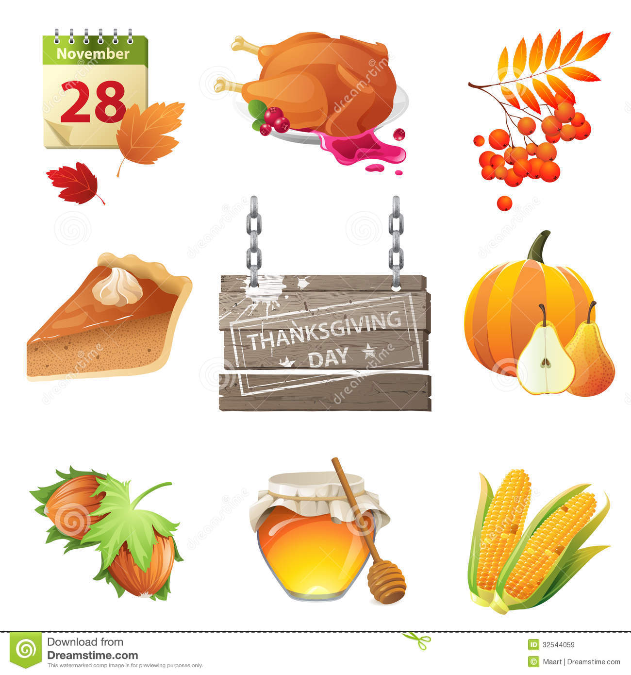 Thanksgiving Day Icons