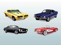 Retro Cars Vector Free