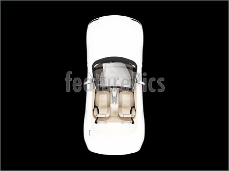 Top View White Car Top View White Car