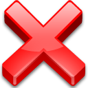 Transparent Red X Icon