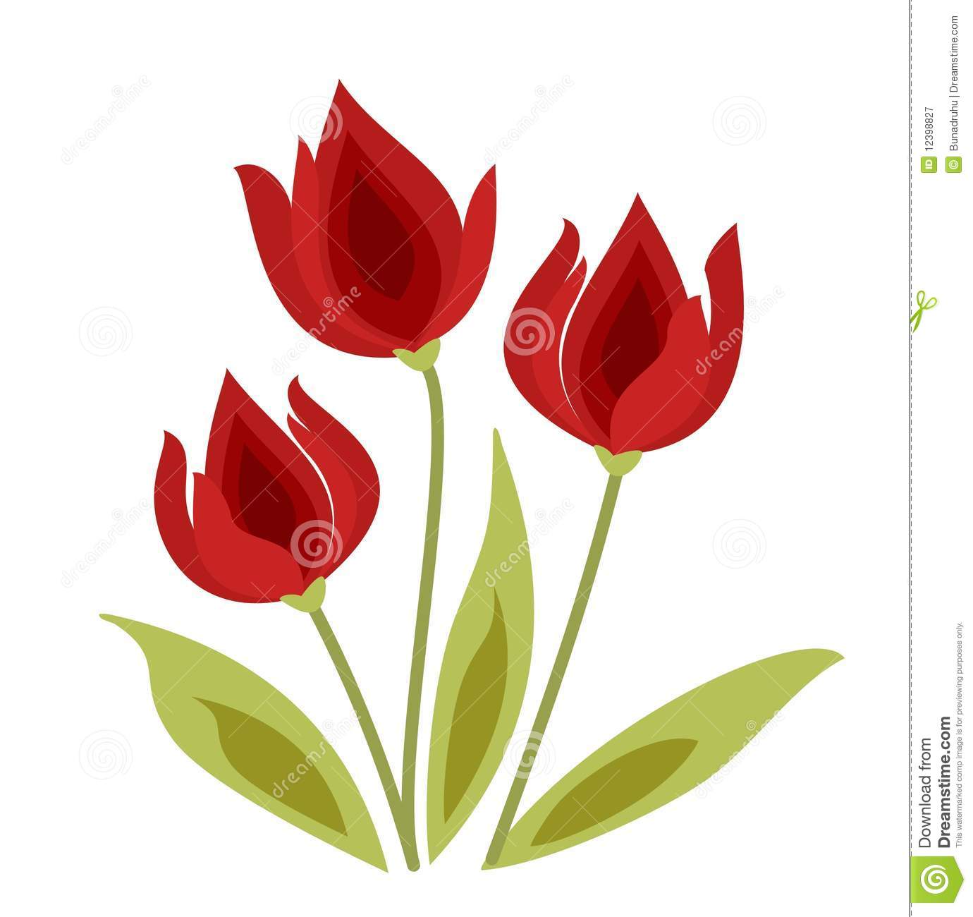 Tulip Clip Art Vector