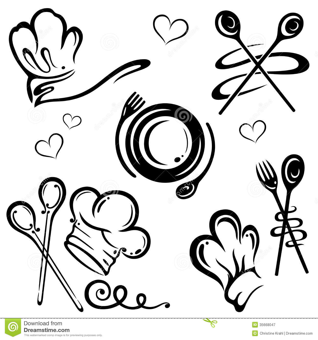 Utensils and Chef Hat Utensils and Chef Hat