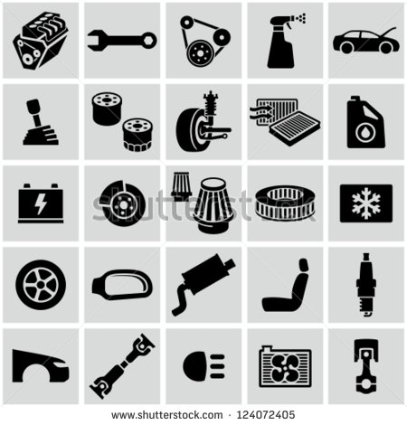 Vector Car Parts Icon Vector Car Parts Icon