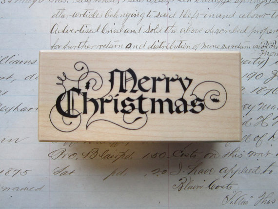 Vintage Merry Christmas Calligraphy