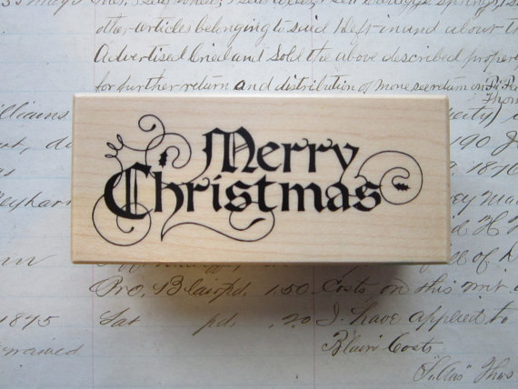 Vintage Merry Christmas Calligraphy Vintage Merry Christmas Calligraphy