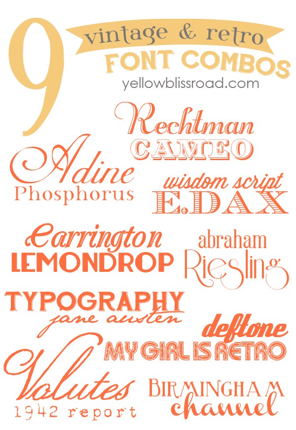 Vintage Retro Fonts Vintage Retro Fonts
