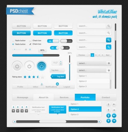 Web Design Elements PSD