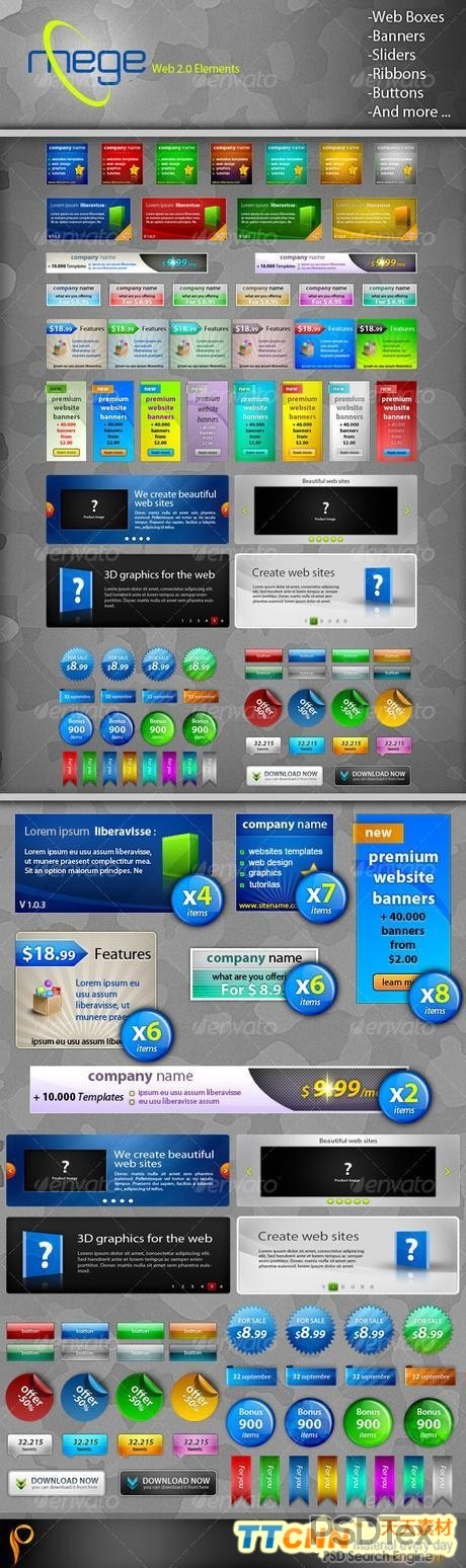 Web Design Elements PSD