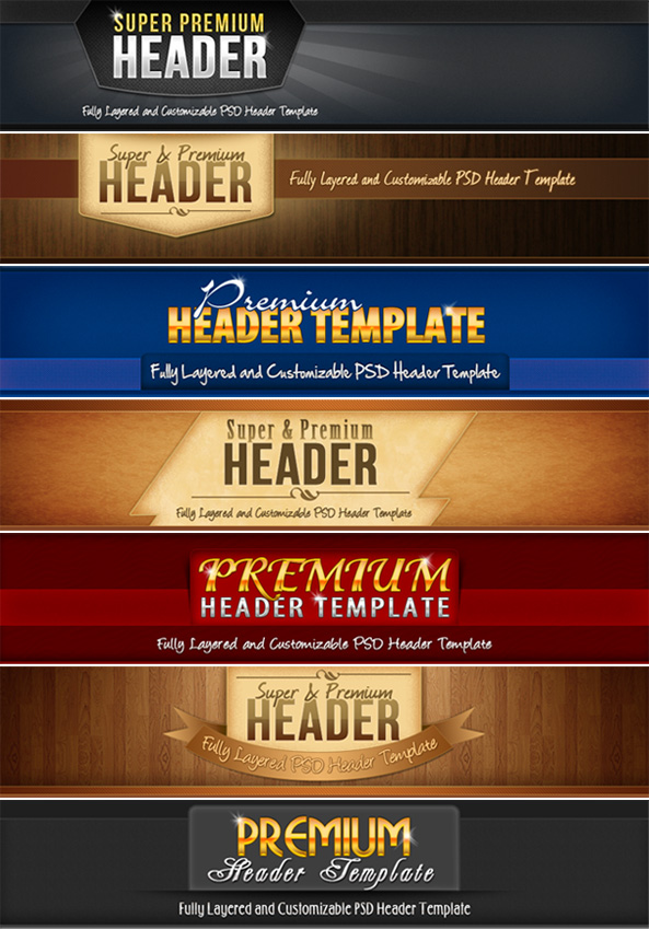 Website Header Templates