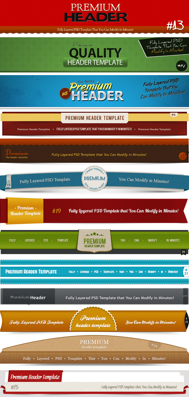 Website Header Templates