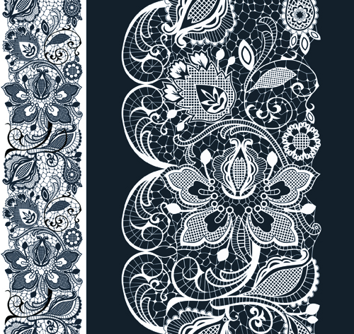 17 White Lace Vector Images