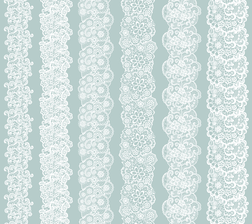 White Lace Border Vector Image Free