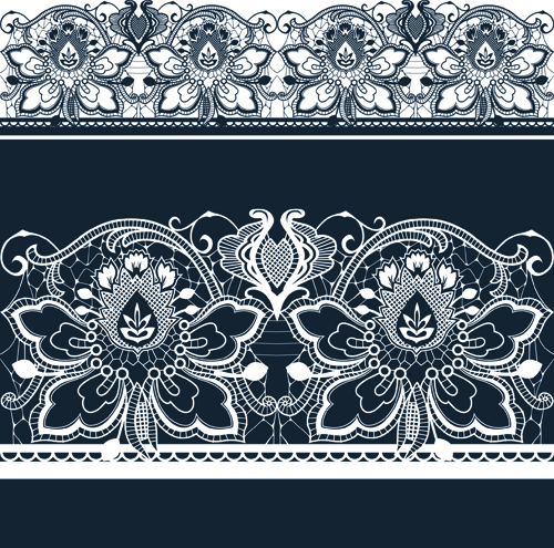 White Lace Border Vector