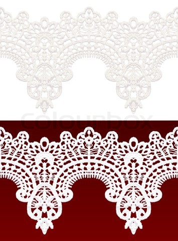 White Lace Border Vector