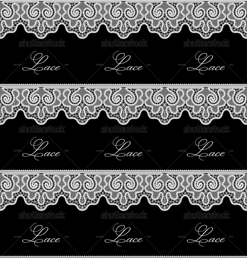 White Lace Border Vector