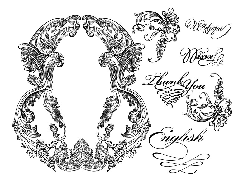 White Lace Pattern Vector Free