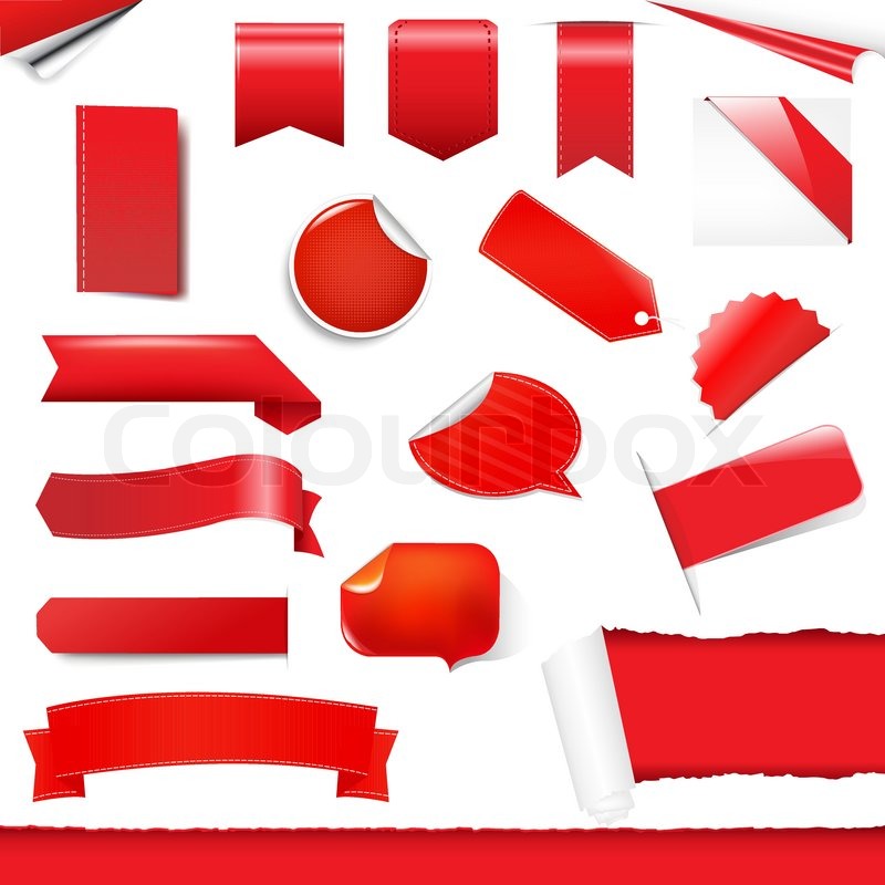 White with Red Boxes Label White with Red Boxes Label