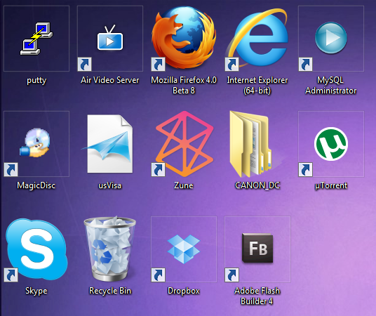 Windows 7 Desktop Icons