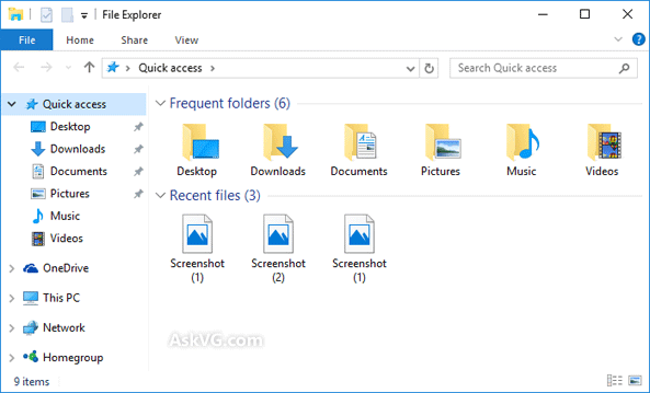 Windows File Explorer 10