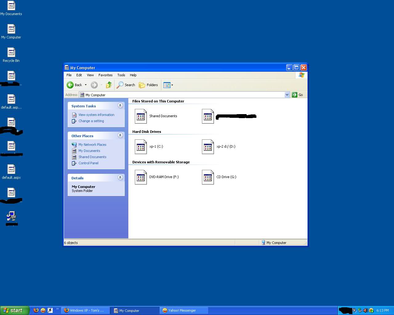 Windows XP Desktop Icons Missing