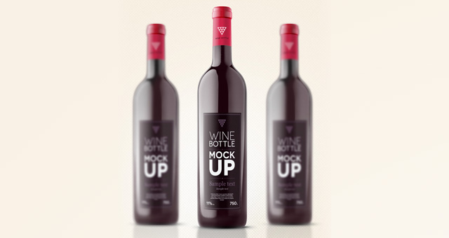 11 Wine Bottle Mockup PSD Images