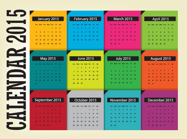 2015 Calendar Vector 2015 Calendar Vector