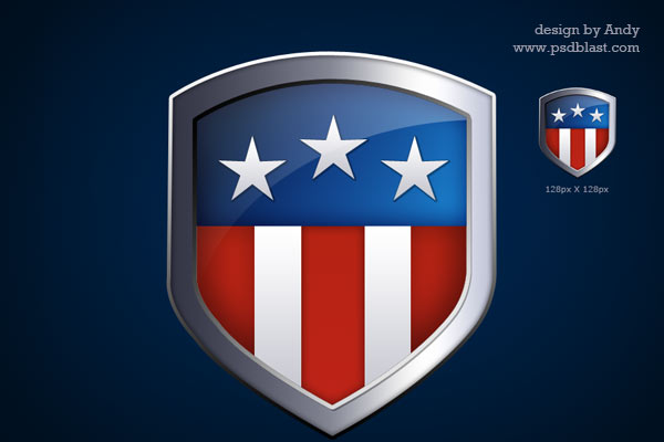 American Flag Shield