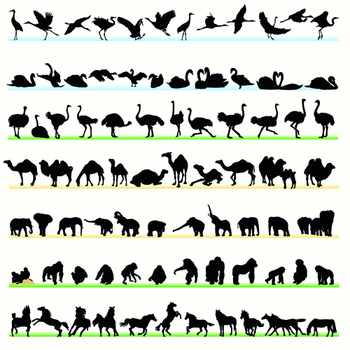 Animal Silhouettes Vector Free