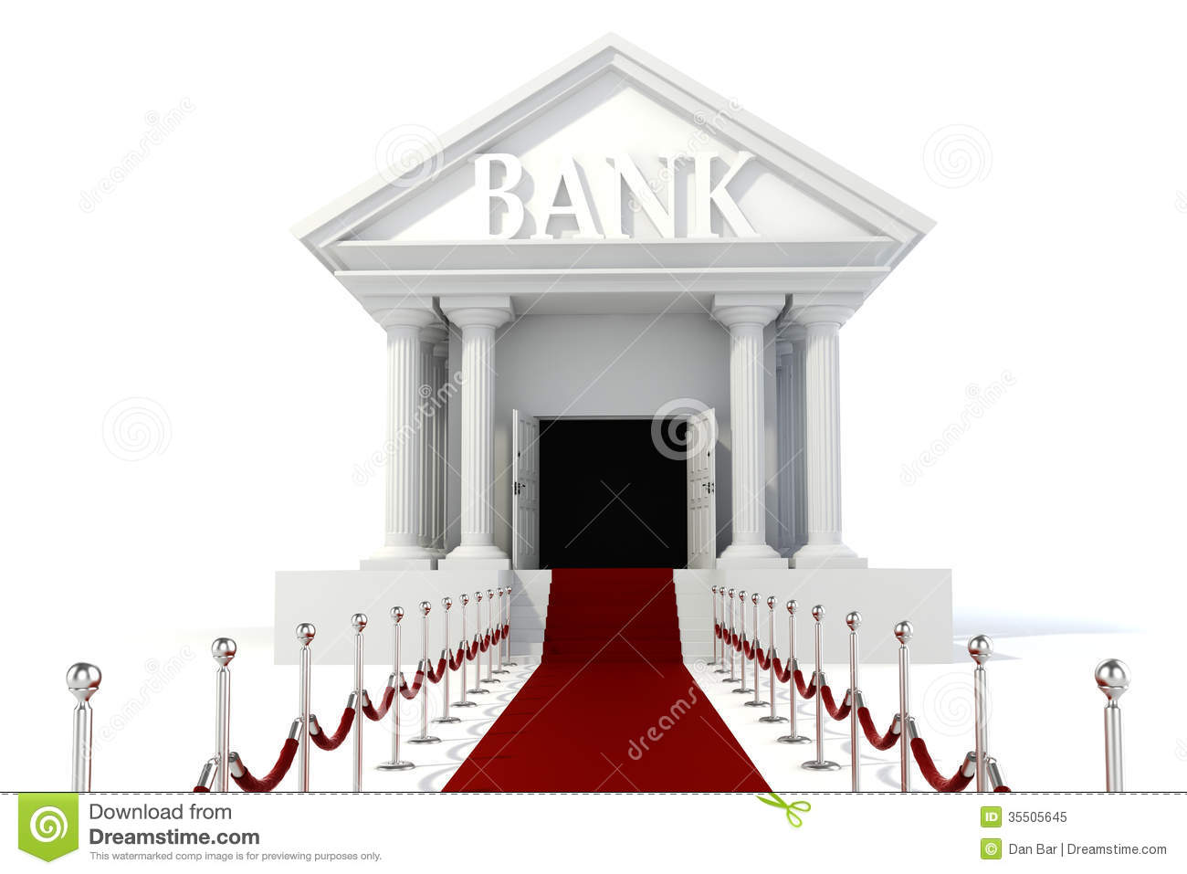 Bank Building 3D Icon Bank Building 3D Icon