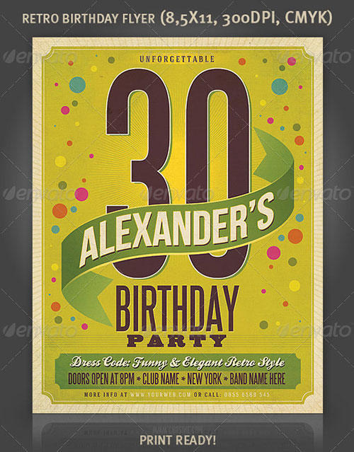 Birthday Party Flyer Templates Free