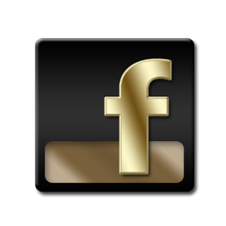 Black and Gold Facebook Icon