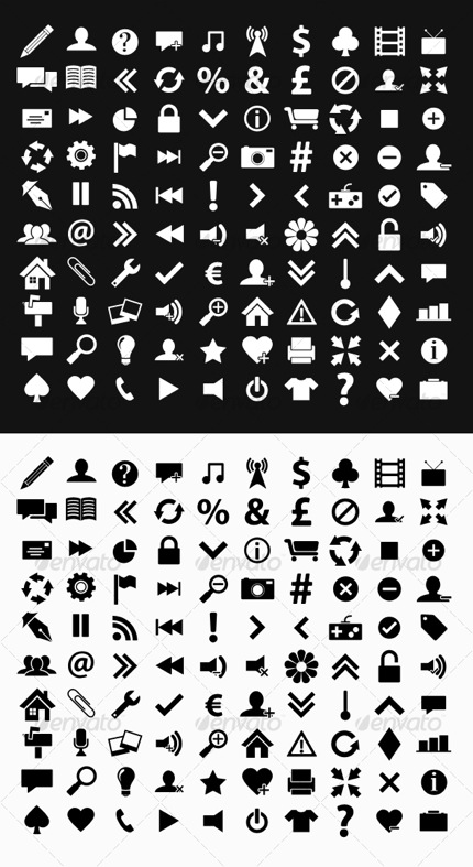 Black and White Icons