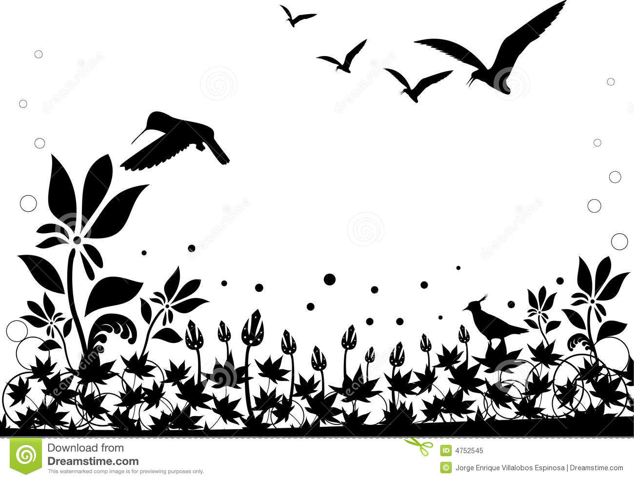 Black and White Nature Clip Art