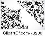 Black and White Tribal Corner Borders Black and White Tribal Corner Borders