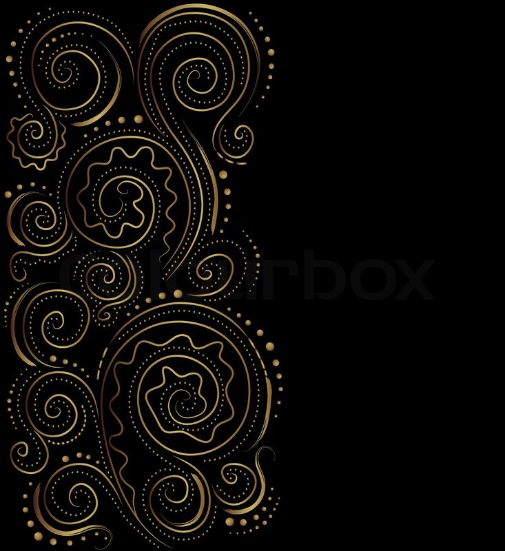 Black Blue and Gold Background Design