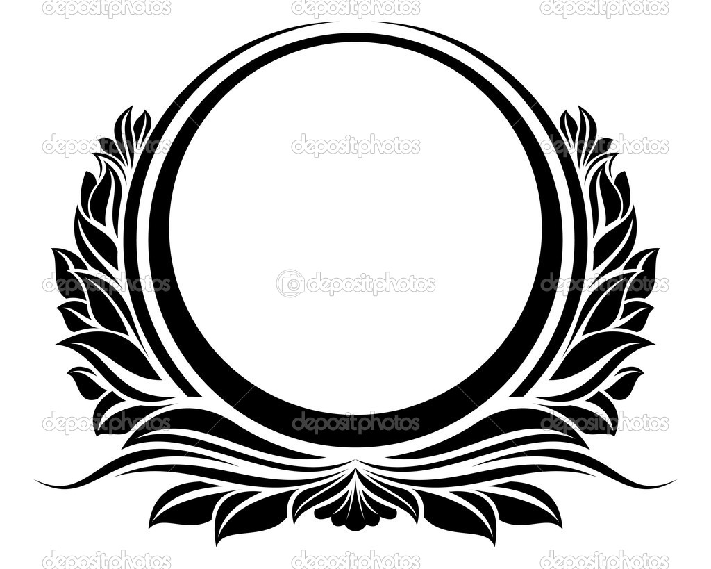 Black Border Circle Frame Vector Black Border Circle Frame Vector
