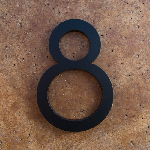 Black Modern House Numbers Font
