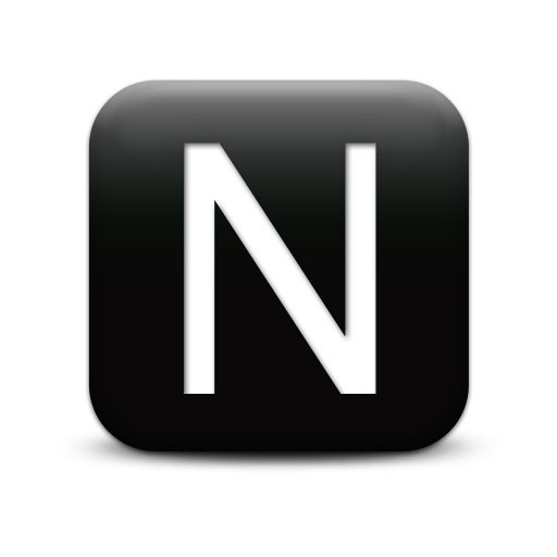 Black Square Logo with Letter N