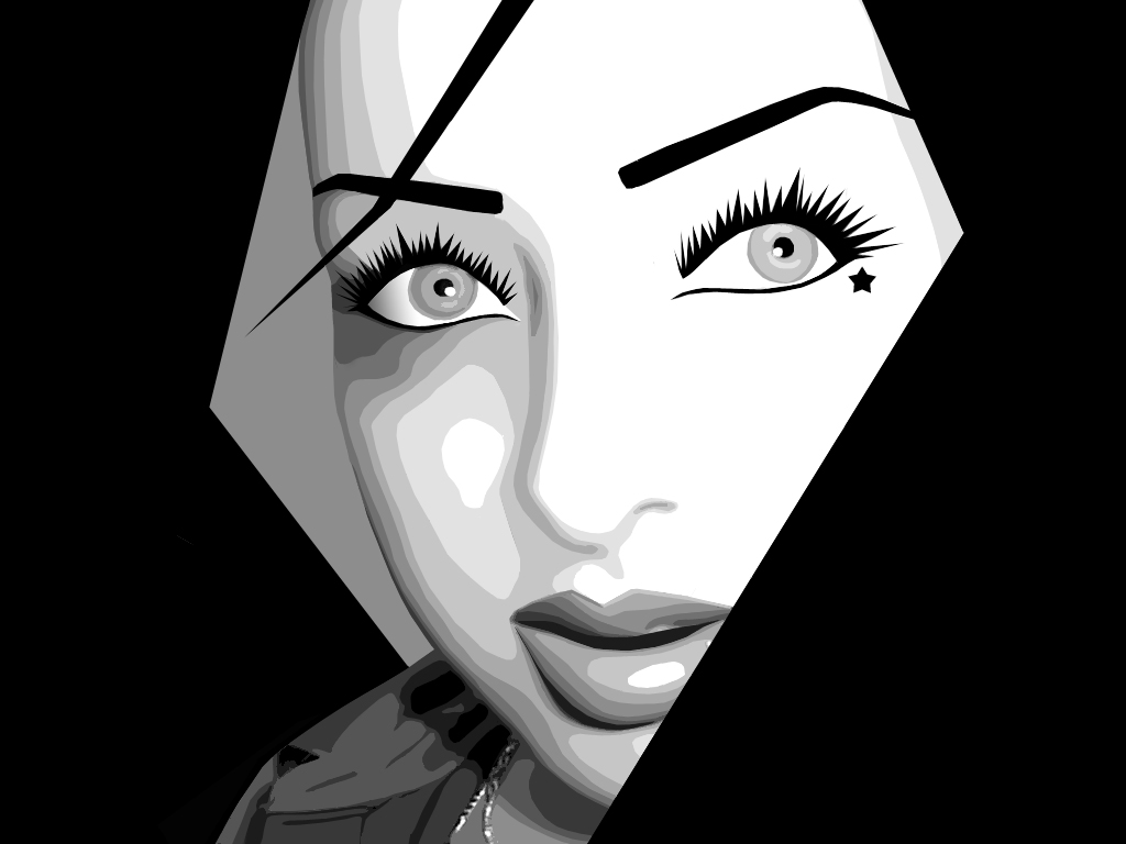 Black White Vector Art