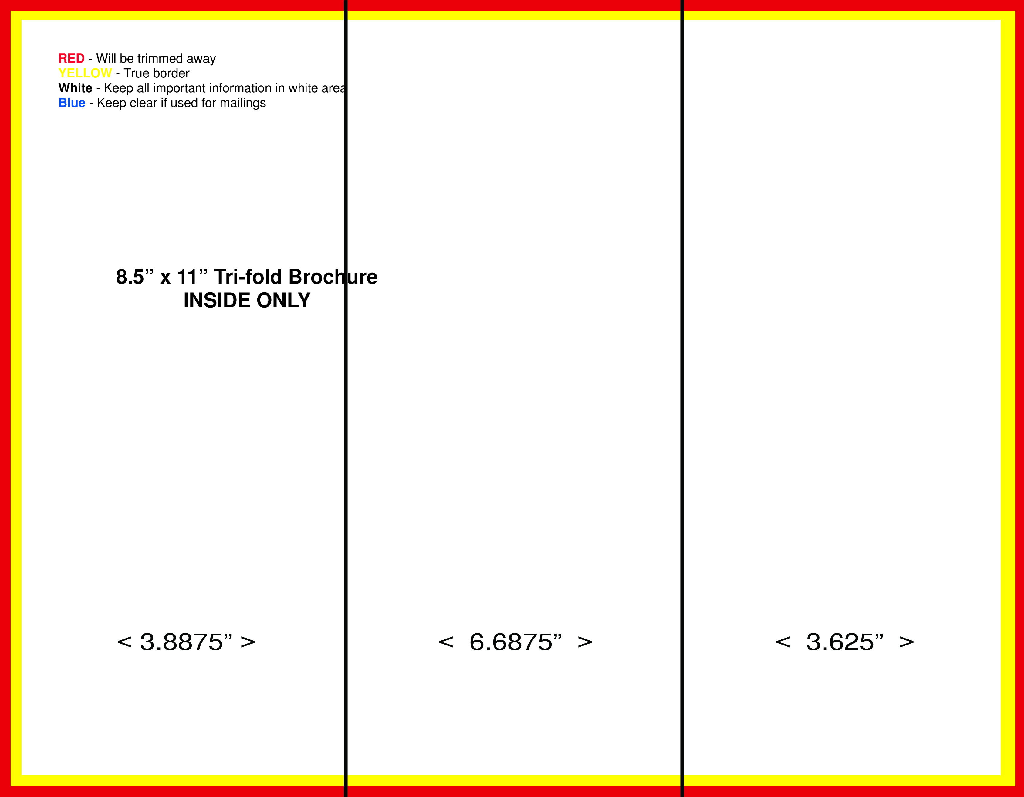 Blank Tri-Fold Brochure Template